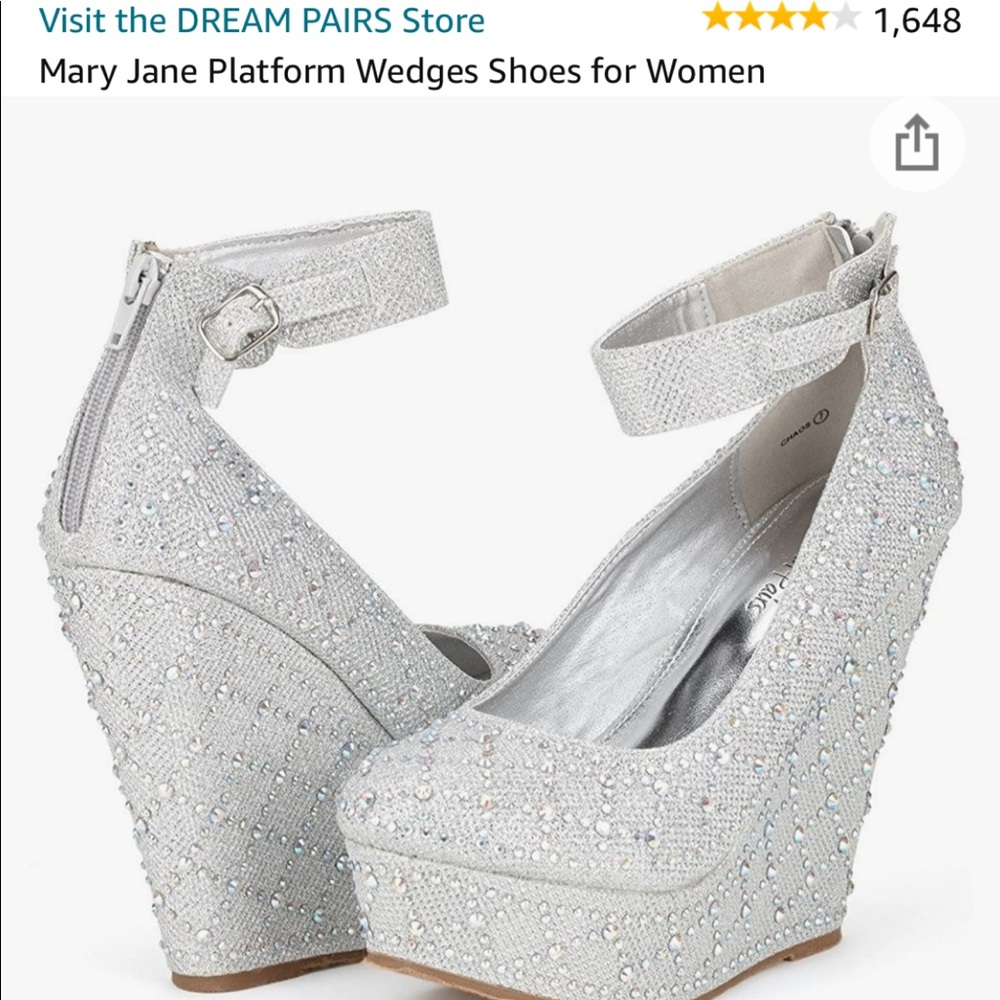 Dream Paris Silver Wedge Heel